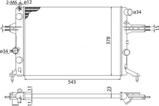 Magneti Marelli 350213960003 - Radiator, mühərrikin soyudulması furqanavto.az