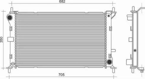 Magneti Marelli 350213910000 - Radiator, mühərrikin soyudulması furqanavto.az