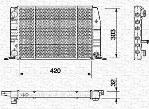 Magneti Marelli 350213404000 - Radiator, mühərrikin soyudulması furqanavto.az