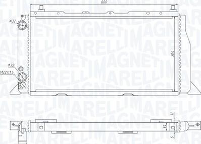 Magneti Marelli 350213406000 - Radiator, mühərrikin soyudulması furqanavto.az