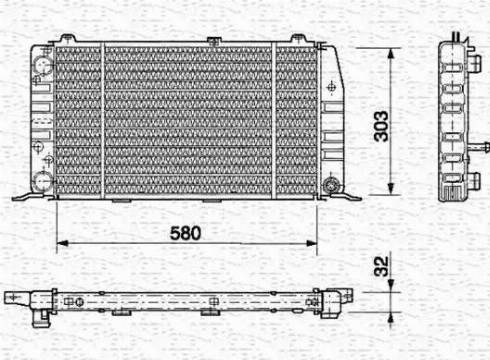 Magneti Marelli 350213401000 - Radiator, mühərrikin soyudulması furqanavto.az