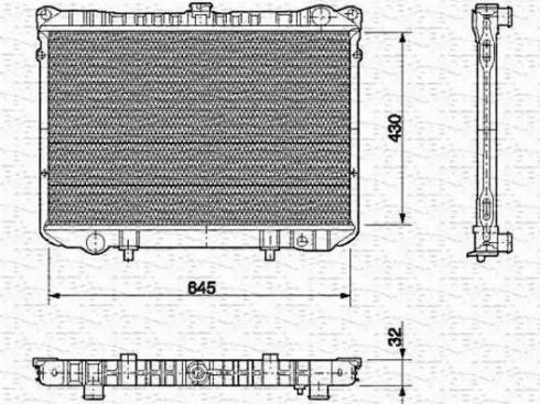 Magneti Marelli 350213555000 - Radiator, mühərrikin soyudulması furqanavto.az