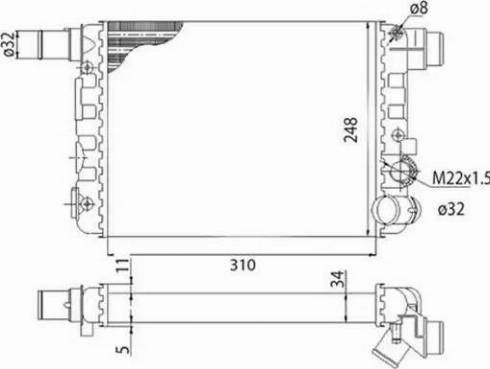 Magneti Marelli 350213500003 - Radiator, mühərrikin soyudulması furqanavto.az