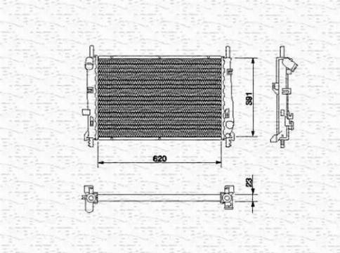 Magneti Marelli 350213510000 - Radiator, mühərrikin soyudulması furqanavto.az