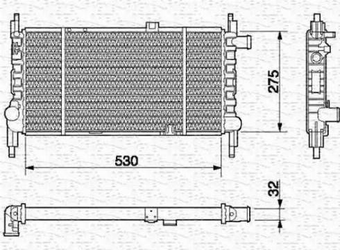 Magneti Marelli 350213589000 - Radiator, mühərrikin soyudulması furqanavto.az