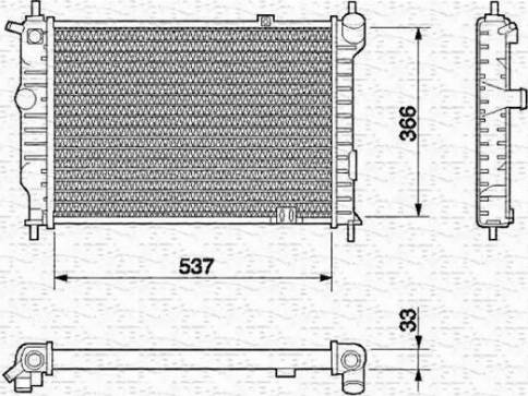 Magneti Marelli 350213584000 - Radiator, mühərrikin soyudulması furqanavto.az