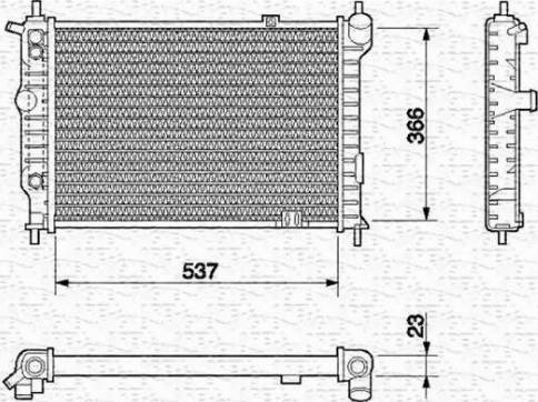 Magneti Marelli 350213586000 - Radiator, mühərrikin soyudulması furqanavto.az