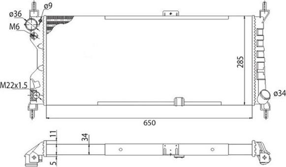 Magneti Marelli 350213588003 - Radiator, mühərrikin soyudulması furqanavto.az