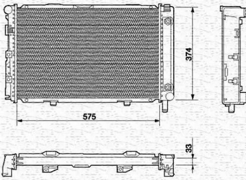 Magneti Marelli 350213538000 - Radiator, mühərrikin soyudulması furqanavto.az