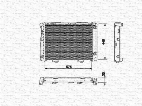 Magneti Marelli 350213533000 - Radiator, mühərrikin soyudulması furqanavto.az