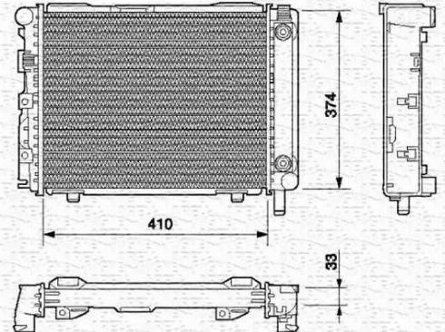 Magneti Marelli 350213537000 - Radiator, mühərrikin soyudulması furqanavto.az