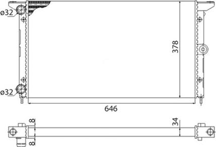 Magneti Marelli 350213692003 - Radiator, mühərrikin soyudulması furqanavto.az