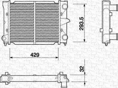 Magneti Marelli 350213646000 - Radiator, mühərrikin soyudulması furqanavto.az