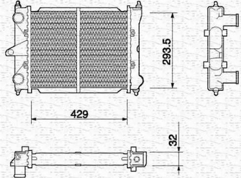 Magneti Marelli 350213650000 - Radiator, mühərrikin soyudulması furqanavto.az