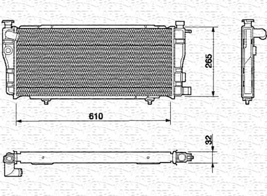 Magneti Marelli 350213604000 - Radiator, mühərrikin soyudulması furqanavto.az