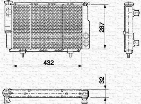 Magneti Marelli 350213610000 - Radiator, mühərrikin soyudulması furqanavto.az