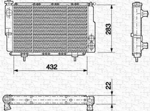 Magneti Marelli 350213611000 - Radiator, mühərrikin soyudulması furqanavto.az