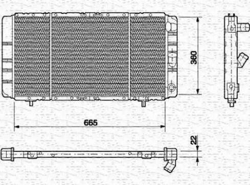 Magneti Marelli 350213624000 - Radiator, mühərrikin soyudulması furqanavto.az