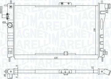 Magneti Marelli 350213199800 - Radiator, mühərrikin soyudulması furqanavto.az