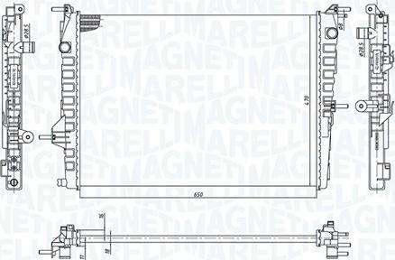 Magneti Marelli 350213199300 - Radiator, mühərrikin soyudulması furqanavto.az