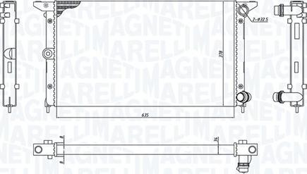 Magneti Marelli 350213194900 - Radiator, mühərrikin soyudulması furqanavto.az