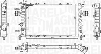 Magneti Marelli 350213194600 - Radiator, mühərrikin soyudulması furqanavto.az