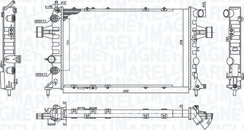 Magneti Marelli 350213194600 - Radiator, mühərrikin soyudulması furqanavto.az