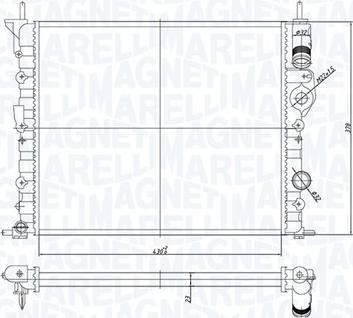 Magneti Marelli 350213194700 - Radiator, mühərrikin soyudulması furqanavto.az