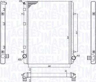 Magneti Marelli 350213195900 - Radiator, mühərrikin soyudulması furqanavto.az