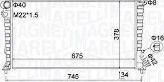 Magneti Marelli 350213195100 - Radiator, mühərrikin soyudulması furqanavto.az