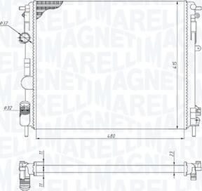 Magneti Marelli 350213195200 - Radiator, mühərrikin soyudulması furqanavto.az