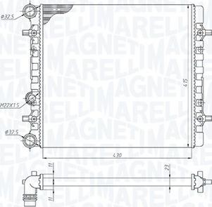 Magneti Marelli 350213190900 - Radiator, mühərrikin soyudulması furqanavto.az