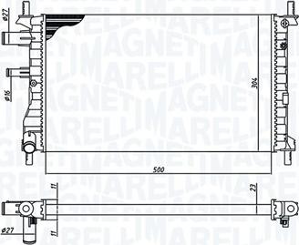 Magneti Marelli 350213190500 - Radiator, mühərrikin soyudulması furqanavto.az