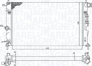 Magneti Marelli 350213190600 - Radiator, mühərrikin soyudulması furqanavto.az