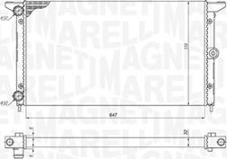 Magneti Marelli 350213190100 - Radiator, mühərrikin soyudulması furqanavto.az