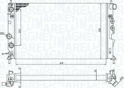 Magneti Marelli 350213190300 - Radiator, mühərrikin soyudulması furqanavto.az