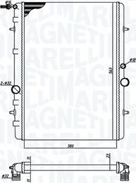 Magneti Marelli 350213191800 - Radiator, mühərrikin soyudulması furqanavto.az