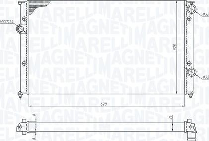 Magneti Marelli 350213191200 - Radiator, mühərrikin soyudulması furqanavto.az