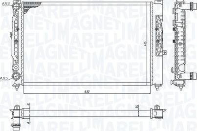 Magneti Marelli 350213191700 - Radiator, mühərrikin soyudulması furqanavto.az