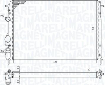 Magneti Marelli 350213198500 - Radiator, mühərrikin soyudulması furqanavto.az