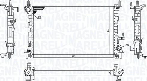 Magneti Marelli 350213198100 - Radiator, mühərrikin soyudulması furqanavto.az
