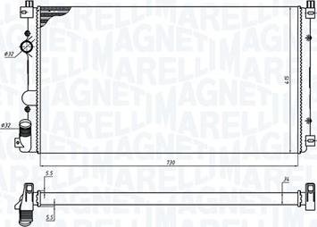 Magneti Marelli 350213198800 - Radiator, mühərrikin soyudulması furqanavto.az