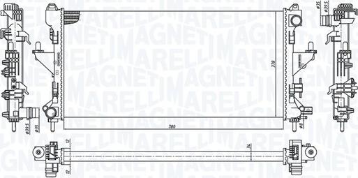 Magneti Marelli 350213198300 - Radiator, mühərrikin soyudulması furqanavto.az