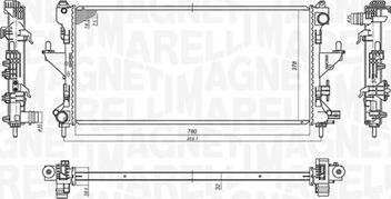 Magneti Marelli 350213198200 - Radiator, mühərrikin soyudulması furqanavto.az