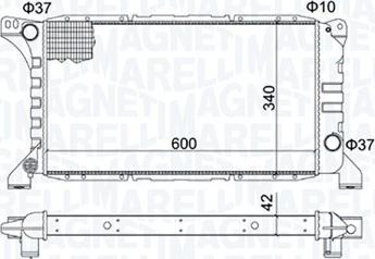 Magneti Marelli 350213193500 - Radiator, mühərrikin soyudulması furqanavto.az