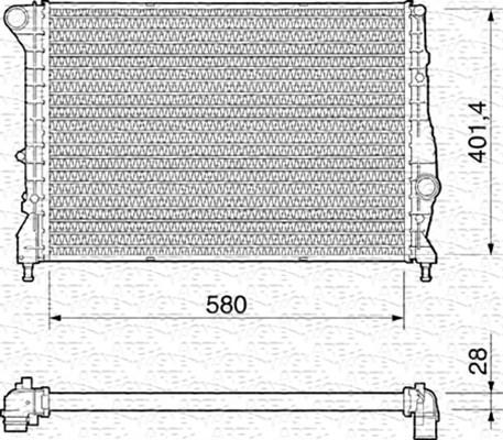 Magneti Marelli 350213193000 - Radiator, mühərrikin soyudulması furqanavto.az