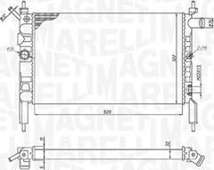 Magneti Marelli 350213193800 - Radiator, mühərrikin soyudulması furqanavto.az