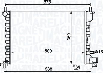 Magneti Marelli 350213193300 - Radiator, mühərrikin soyudulması www.furqanavto.az