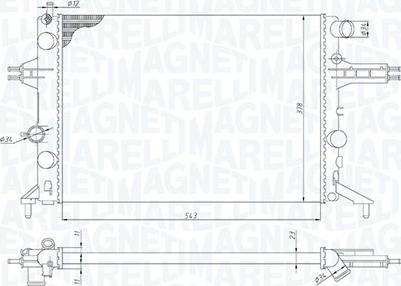 Magneti Marelli 350213192400 - Radiator, mühərrikin soyudulması furqanavto.az