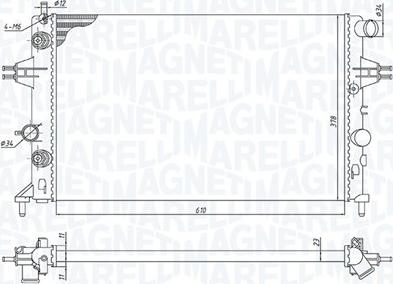 Magneti Marelli 350213192500 - Radiator, mühərrikin soyudulması furqanavto.az